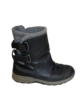WOOLRICH Black Leather Winter Ankle Boots 10